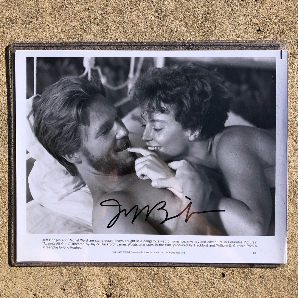 Vtg 1984 Jeff Bridges Autograph “Against All Odds” Movie Press Photo